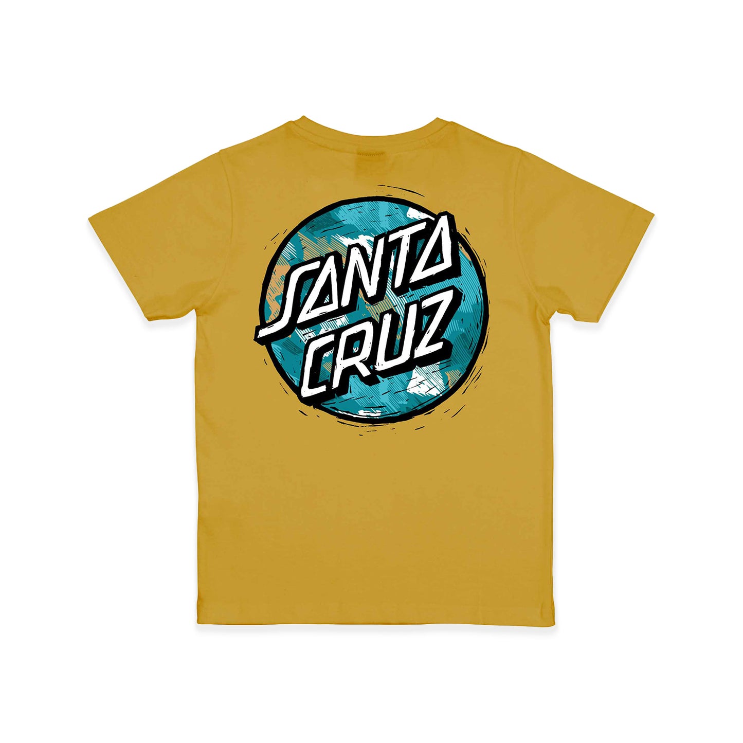 Santa Cruz Youth Stamped Opus Camo Tee Mustard  - SCA-YTE-9163