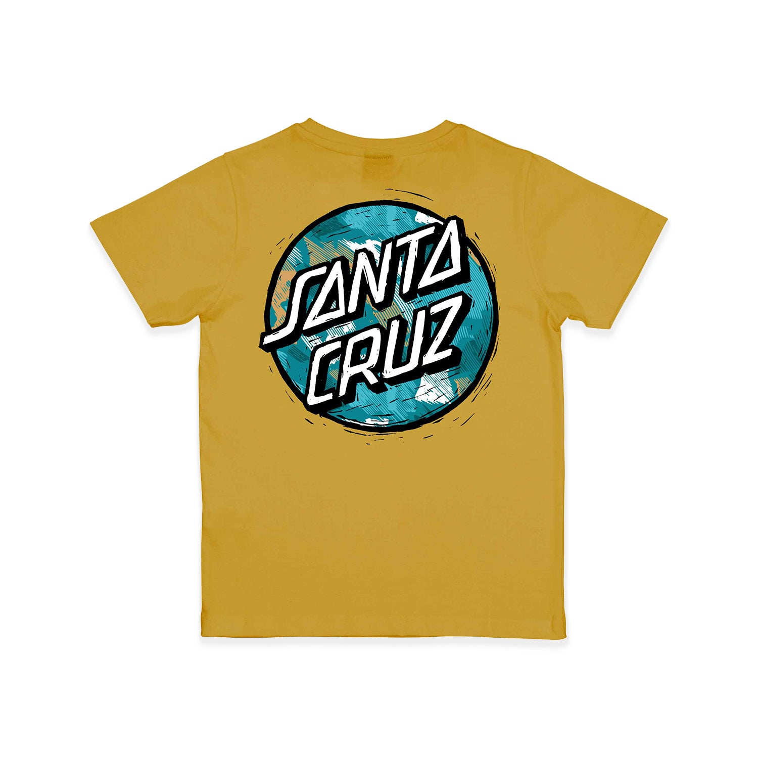 Santa Cruz Youth Stamped Opus Camo Tee Mustard  - SCA-YTE-9163