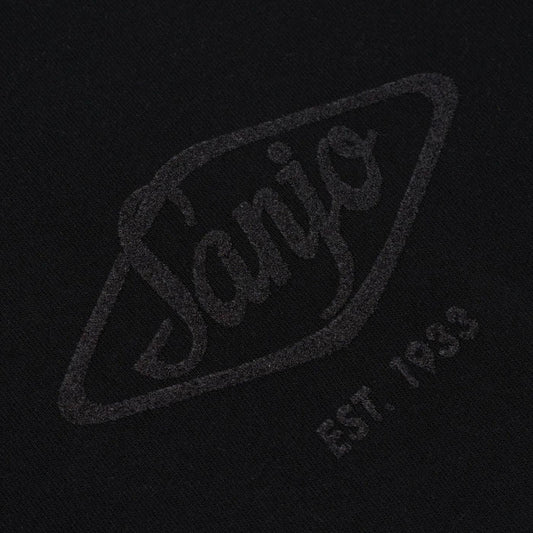Sanjo Flocked Logo T-Shirt All Black  - SFLT_COT_001