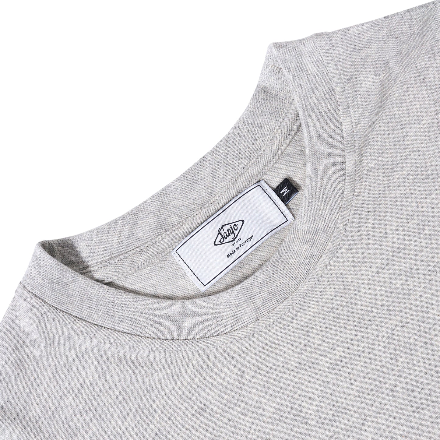 Sanjo Flocked Logo T-Shirt Grey  - SFLT_COT_004