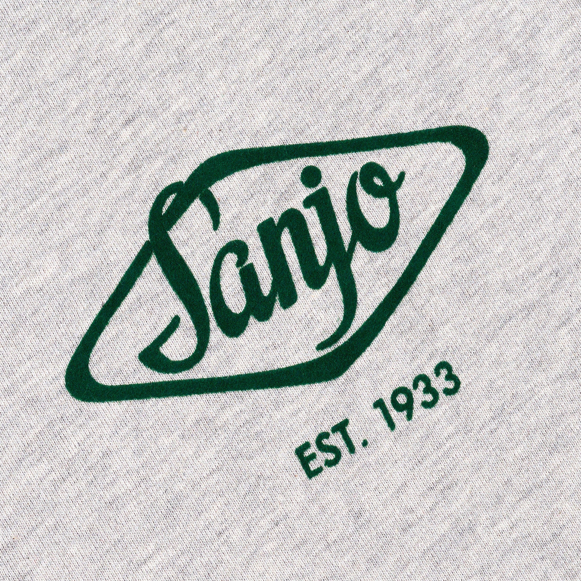 Sanjo Flocked Logo T-Shirt Grey  - SFLT_COT_004