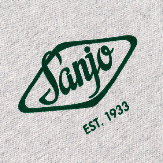 Sanjo Flocked Logo T-Shirt Grey  - SFLT_COT_004