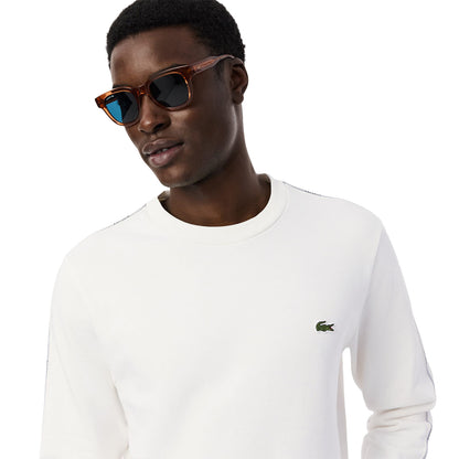Lacoste Stripe Band Fleece Sweatshirt Farine  - SH0891-70V