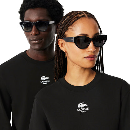 Lacoste Printed Fleece Sweatshirt Black  - SH2736-031