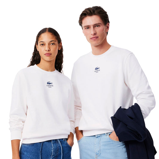 Lacoste Printed Fleece Sweatshirt Flour  - SH2736-70V