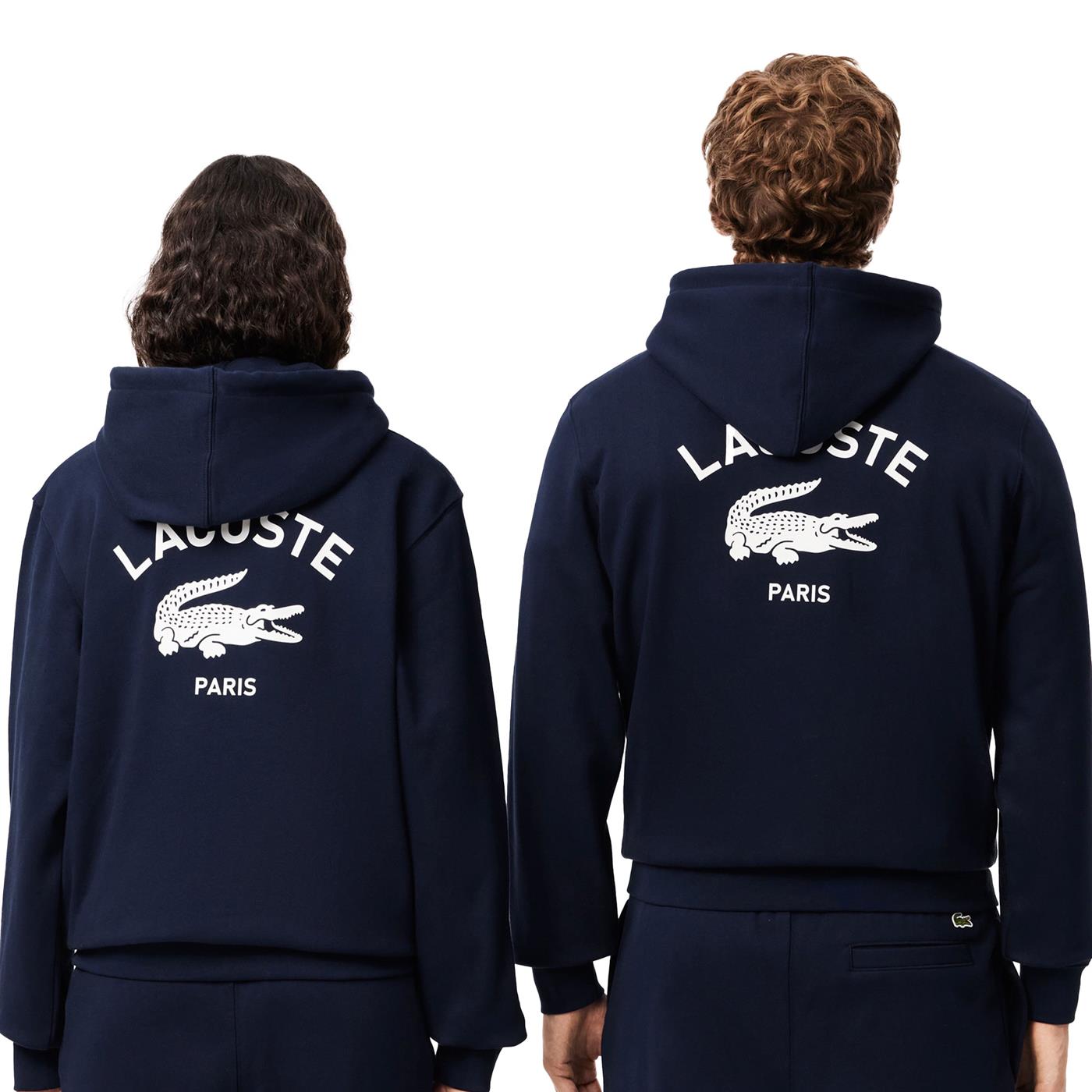 Lacoste Print Hoodie Navy  - SH2740-166