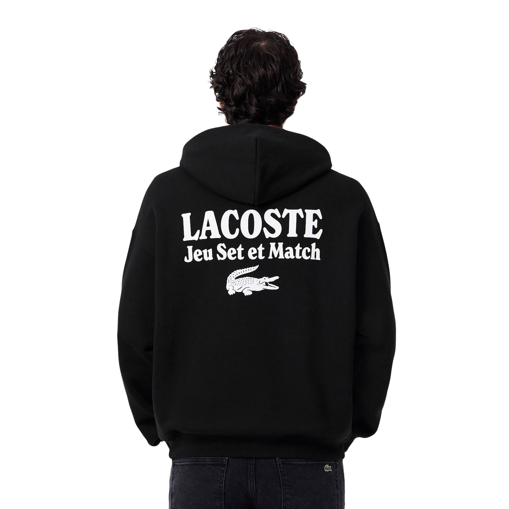 Lacoste Multi Print Fleece Hoodie Black  - SH5947-031