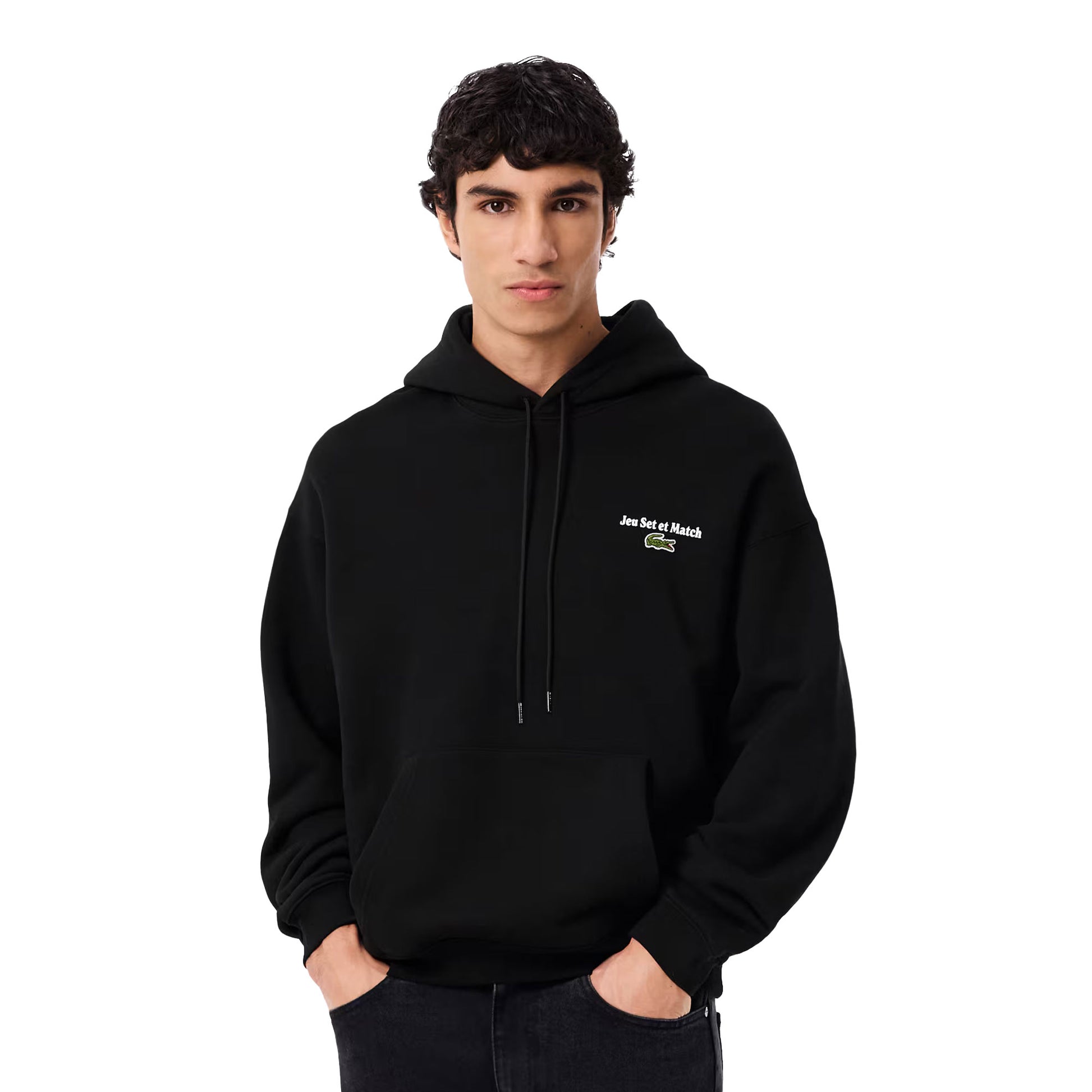 Lacoste Multi Print Fleece Hoodie Black  - SH5947-031