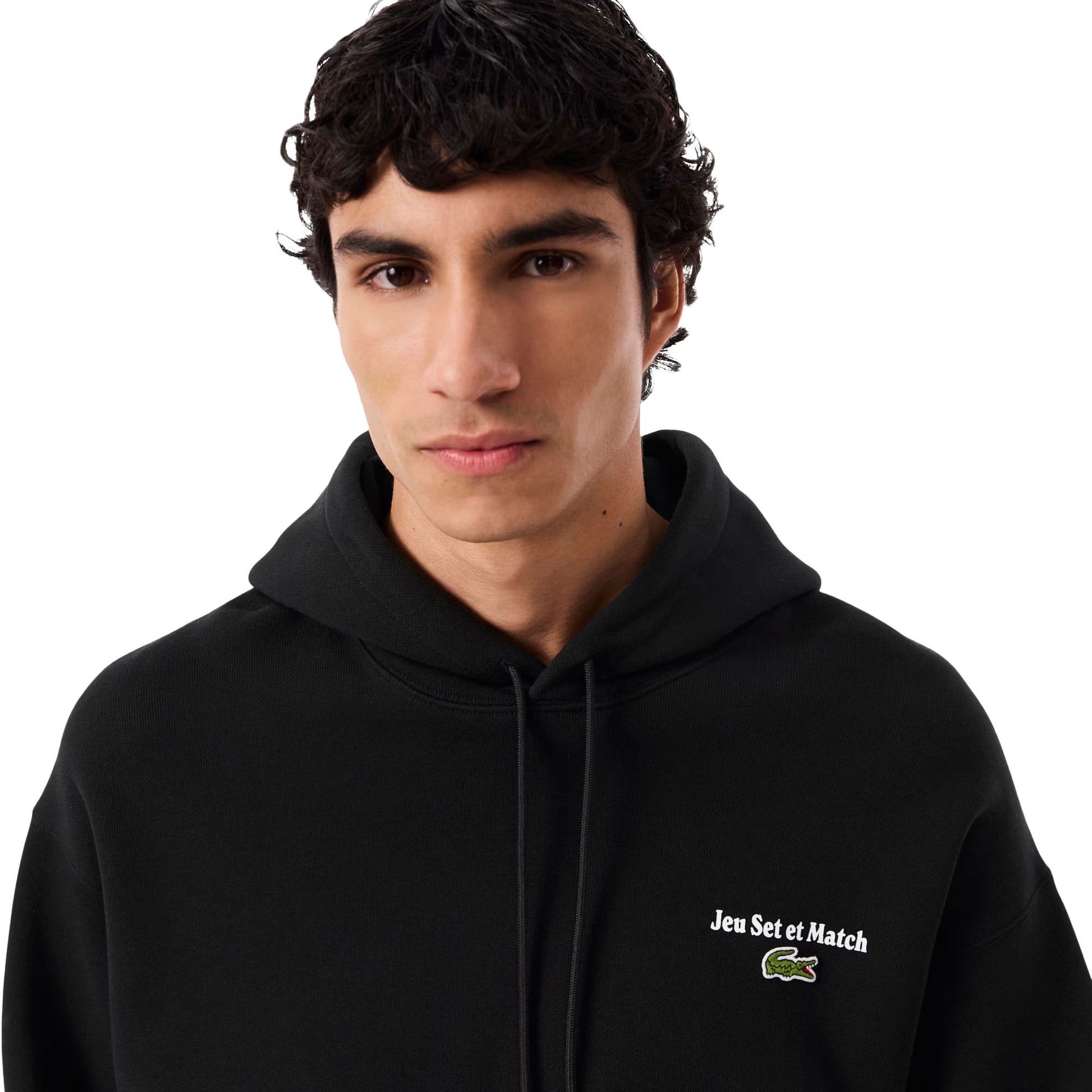 Lacoste Multi Print Fleece Hoodie Black  - SH5947-031