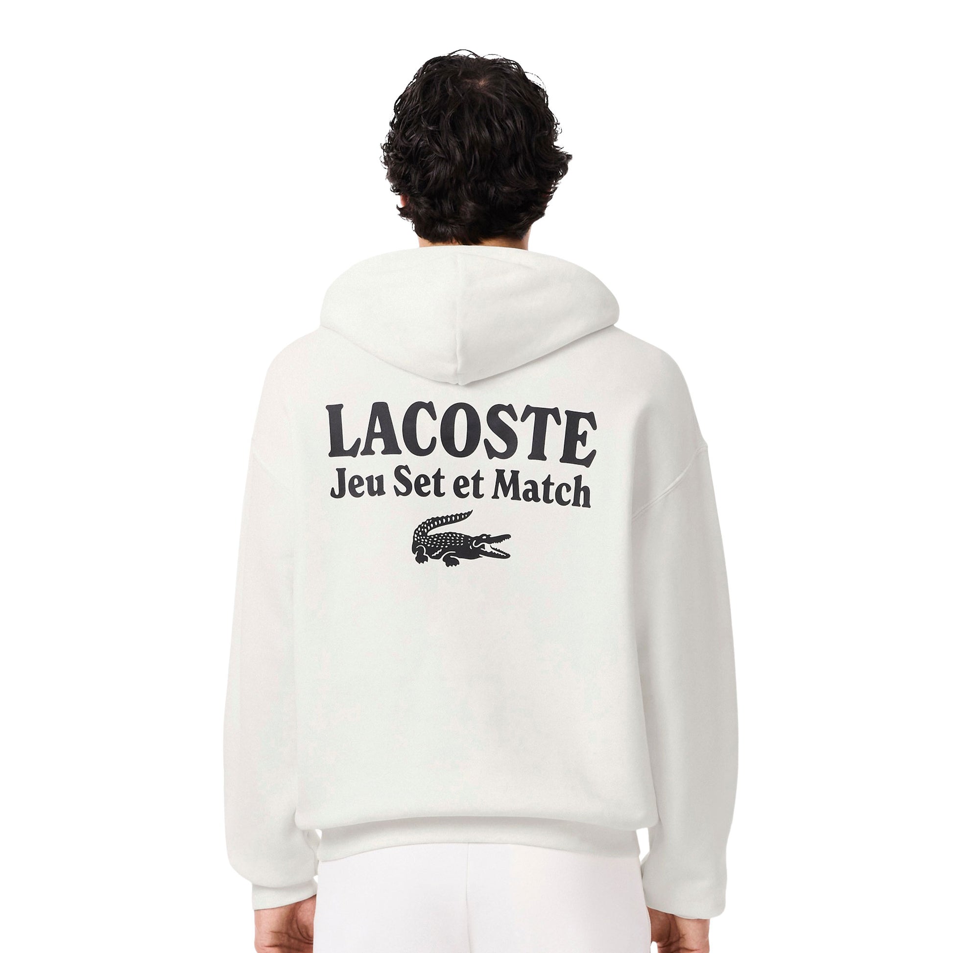 Lacoste Multi Print Fleece Hoodie Farine  - SH5947-70V