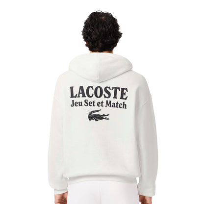 Lacoste Multi Print Fleece Hoodie Farine  - SH5947-70V
