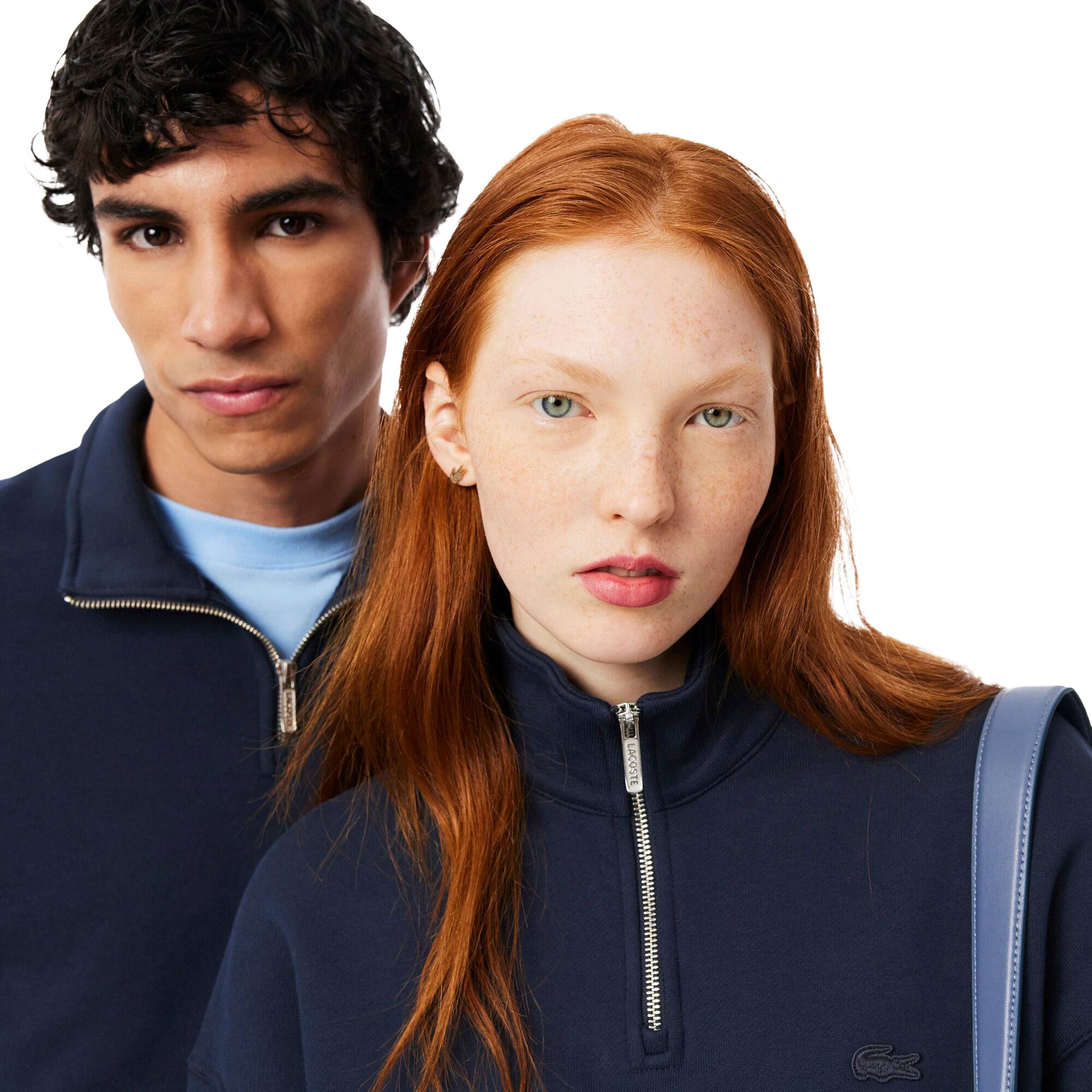 Lacoste Heavy Fleece Zipper Neck Sweatshirt Marine  - SH7759-116