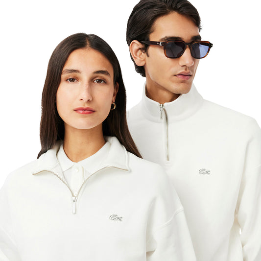Lacoste Heavy Fleece Zipper Neck Sweatshirt Farine  - SH7759-70V