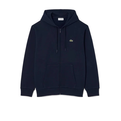 Lacoste Zipped Fleece Hoodie Midnight Blue  - SH8864-166