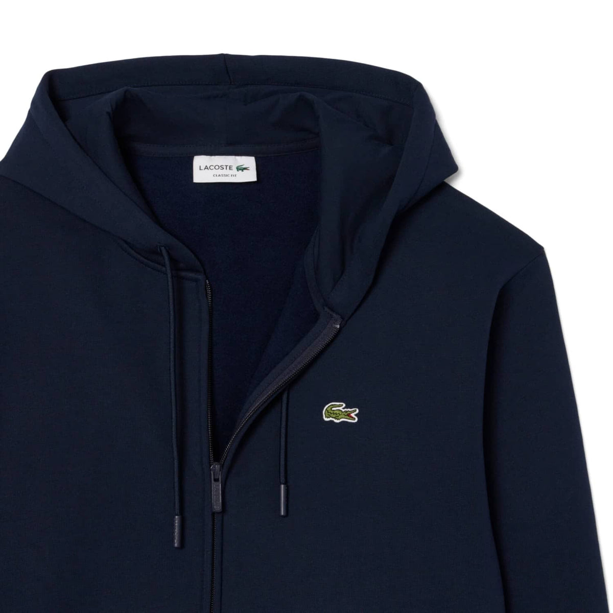 Lacoste Zipped Fleece Hoodie Midnight Blue  - SH8864-166