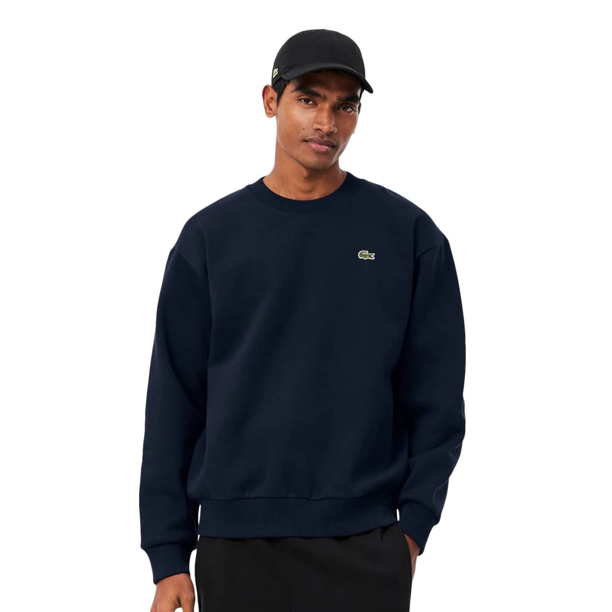 Lacoste Cotton Fleece Sweatshirt Marine  - SH8868-166