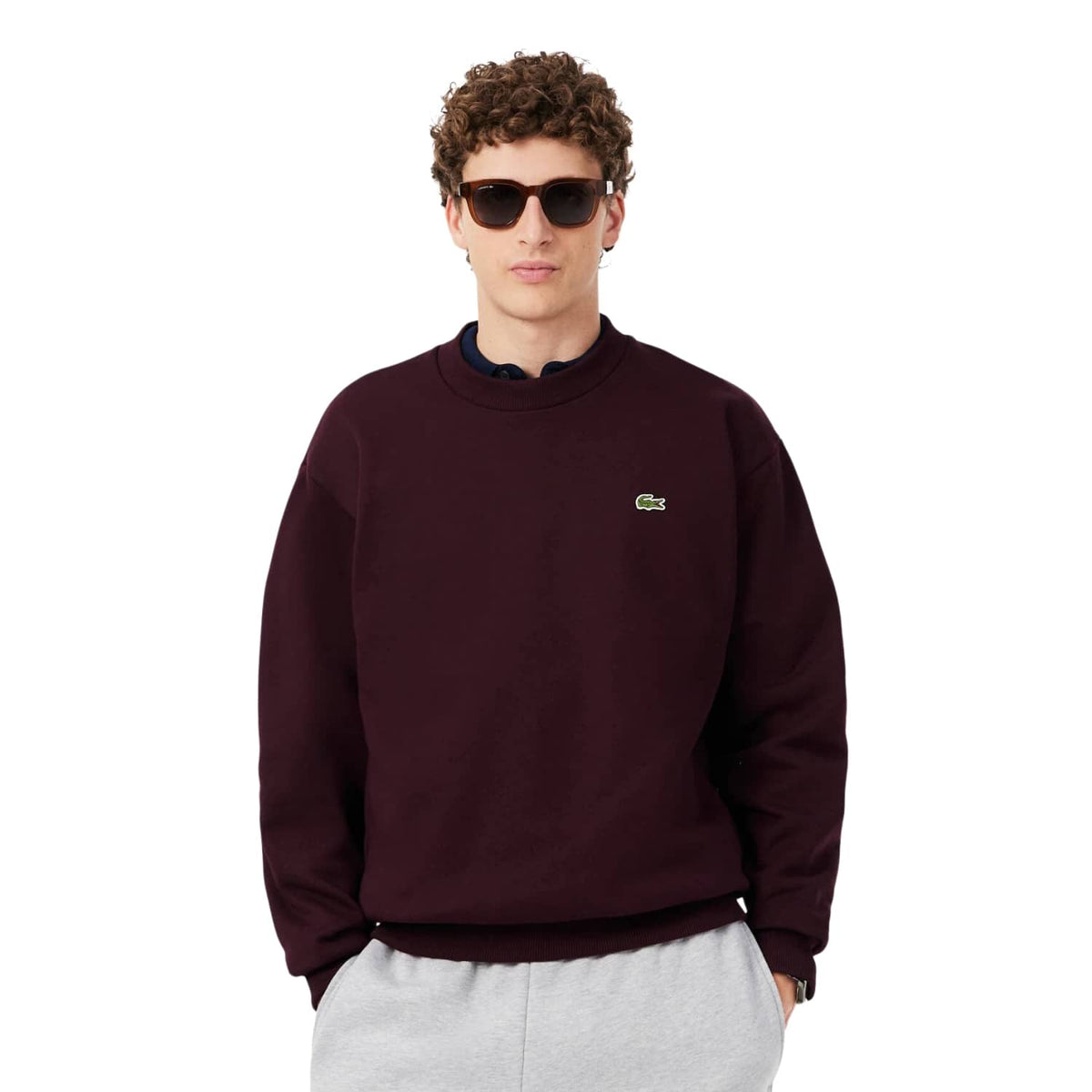 Lacoste Cotton Fleece Sweatshirt Oxalis  - SH8868-3KE