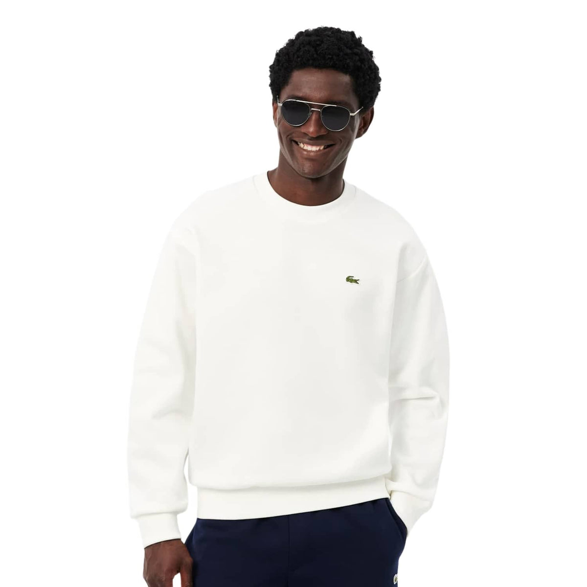 Lacoste Cotton Fleece Sweatshirt Farine  - SH8868-70V