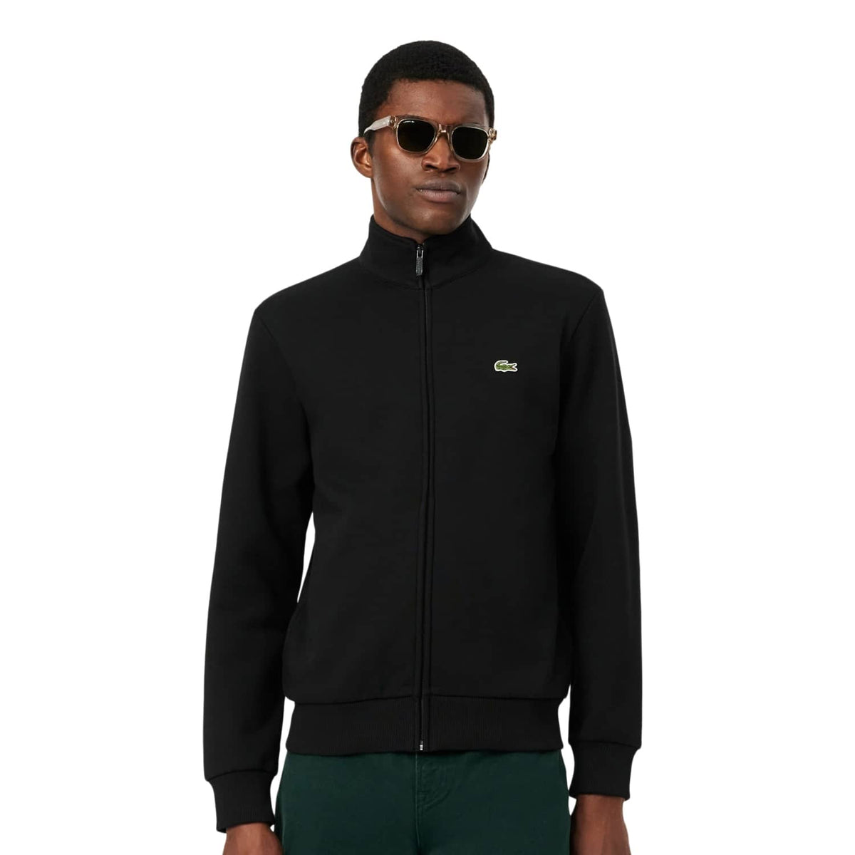 Lacoste Zipped Fleece Sweatshirt Black  - SH8870-031