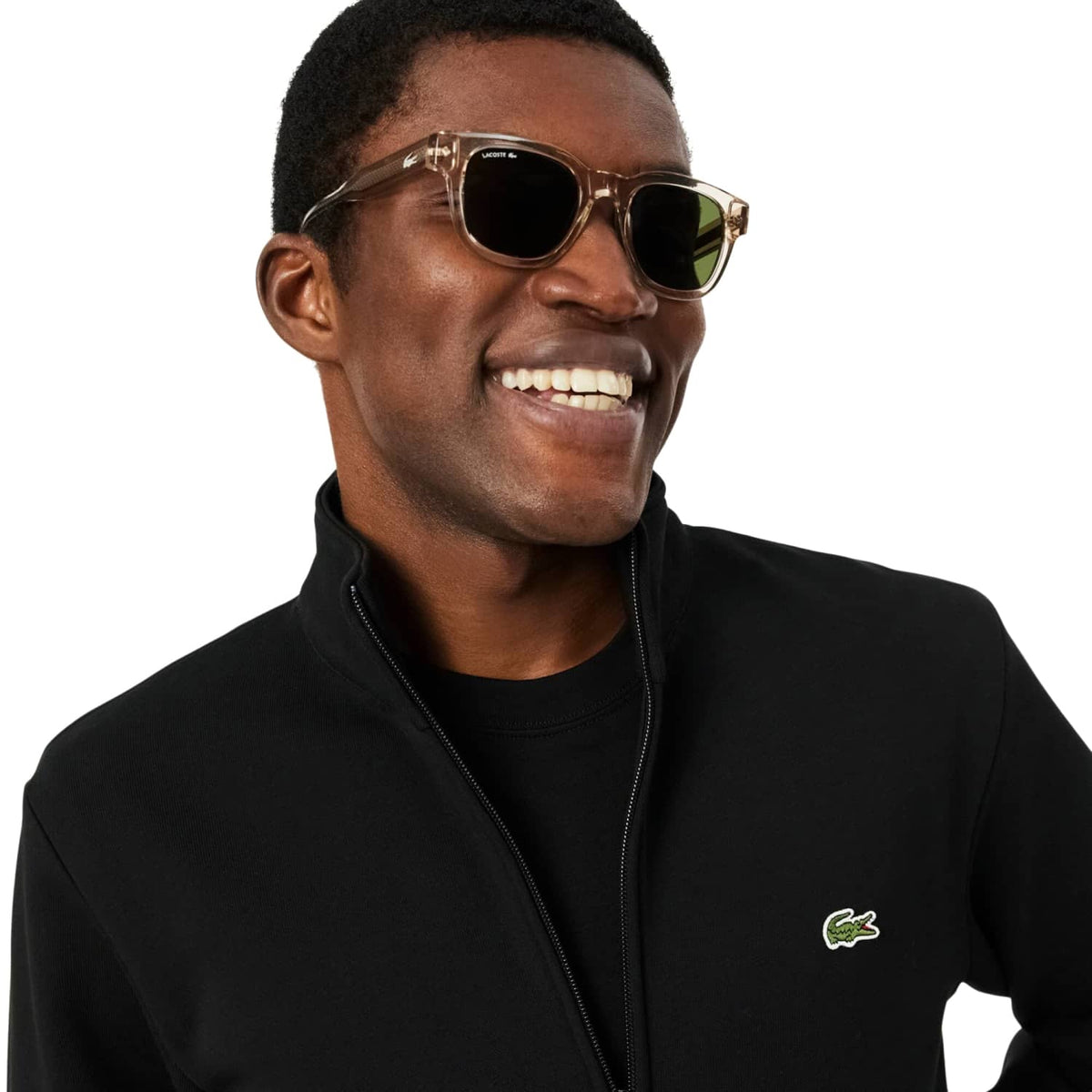 Lacoste Zipped Fleece Sweatshirt Black  - SH8870-031