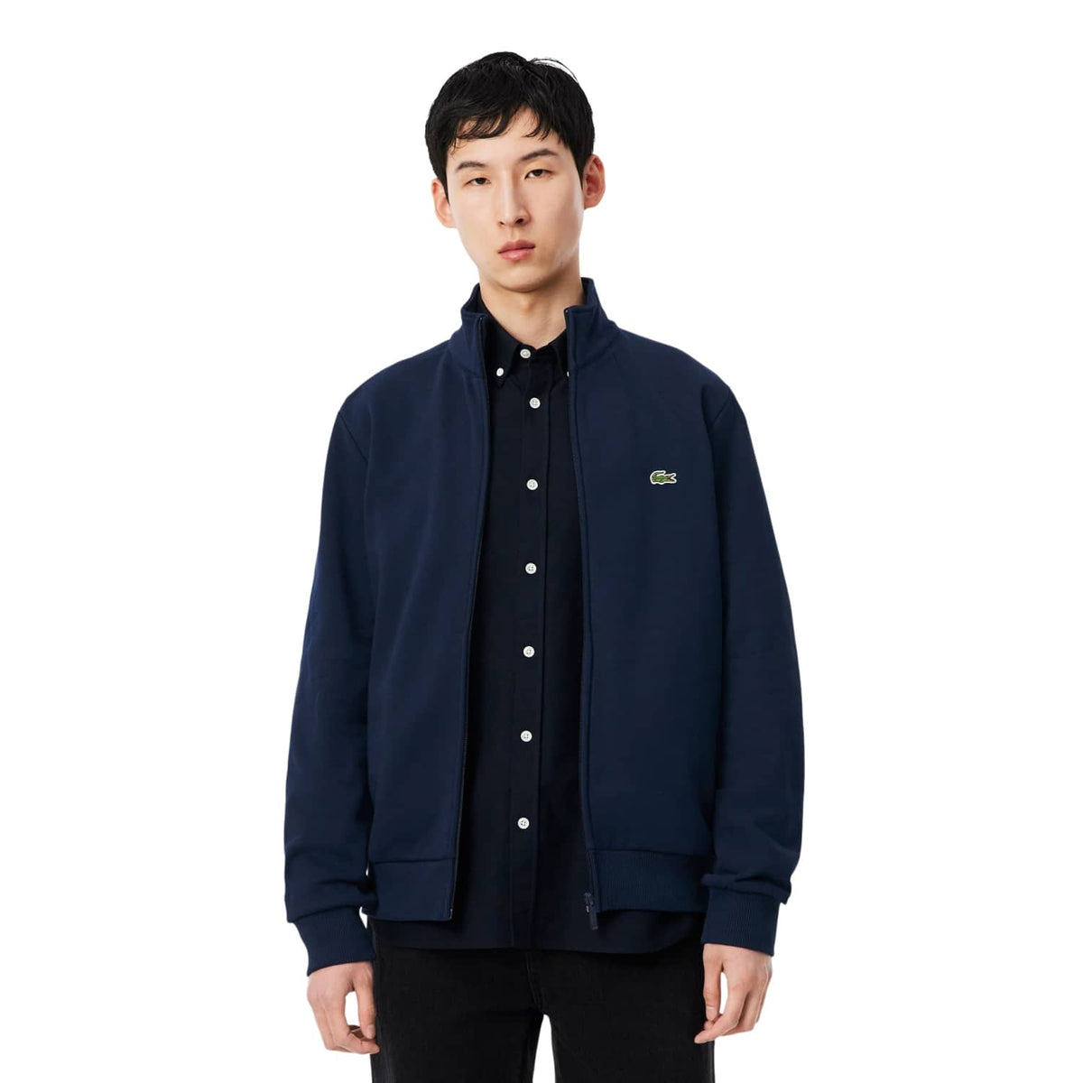 Lacoste Zipped Fleece Sweatshirt Midnight Blue  - SH8870-166