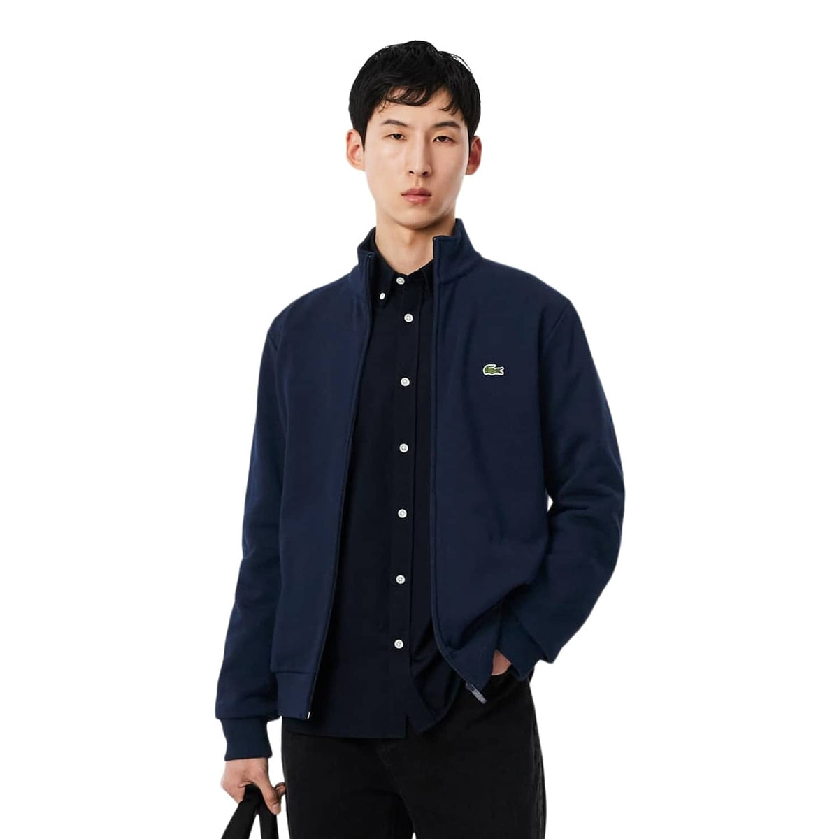 Lacoste Zipped Fleece Sweatshirt Midnight Blue  - SH8870-166