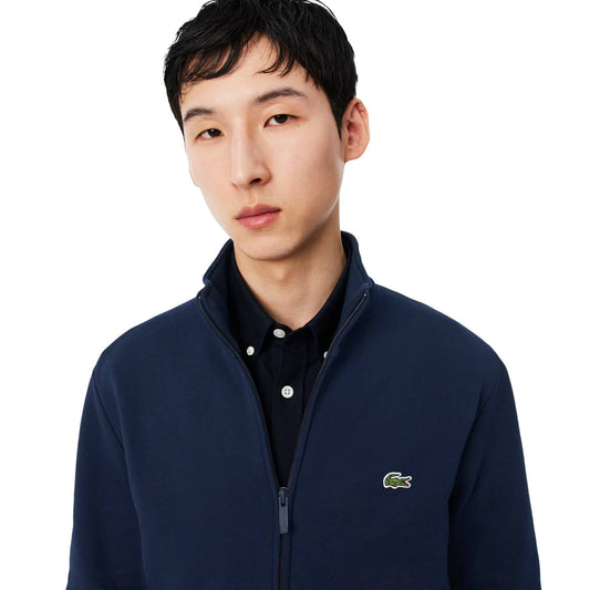 Lacoste Zipped Fleece Sweatshirt Midnight Blue  - SH8870-166
