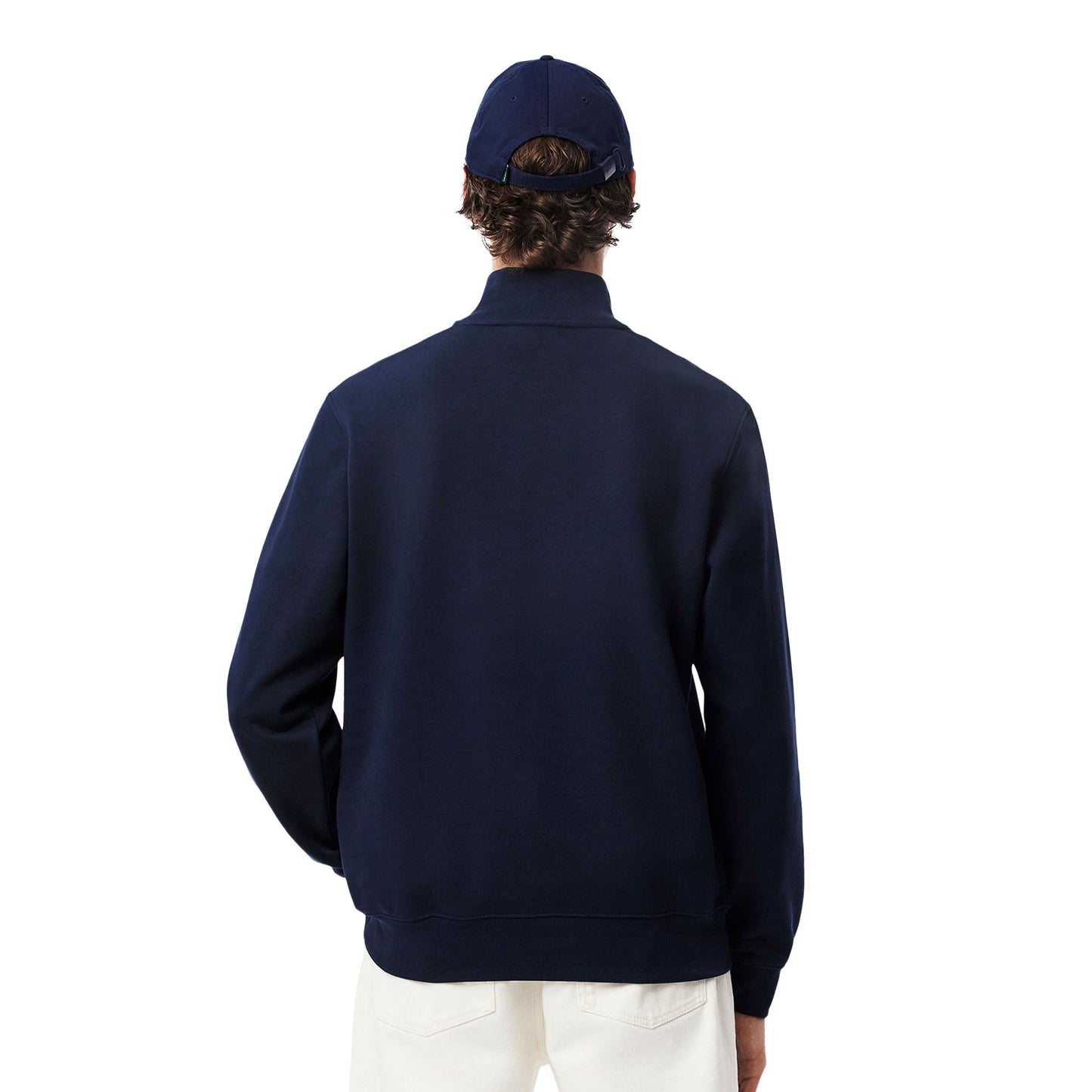 Lacoste High Neck Zipped Fleece Sweatshirt Navy  - SH9774-166