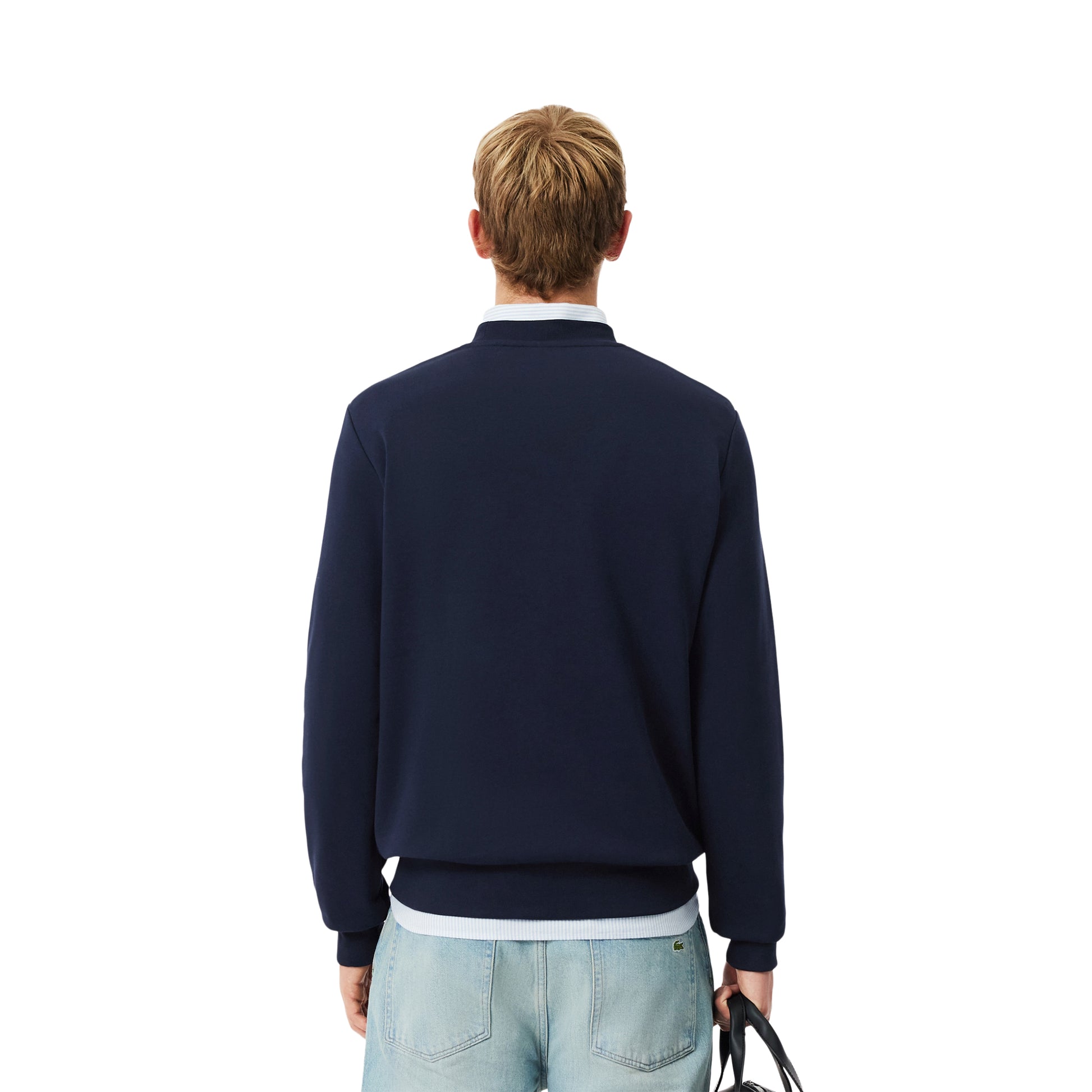 Lacoste Organic Cotton Sweatshirt Navy Blue  - SH9801-166