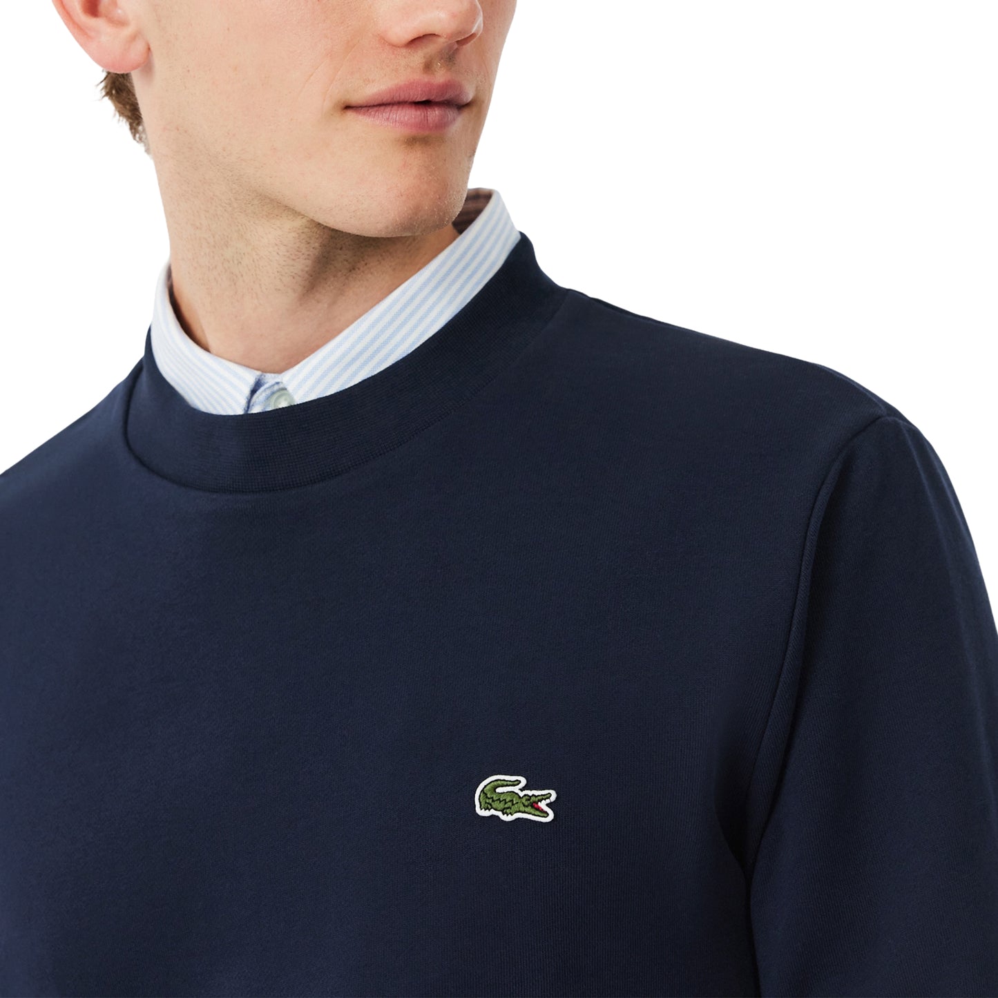 Lacoste Organic Cotton Sweatshirt Navy Blue  - SH9801-166