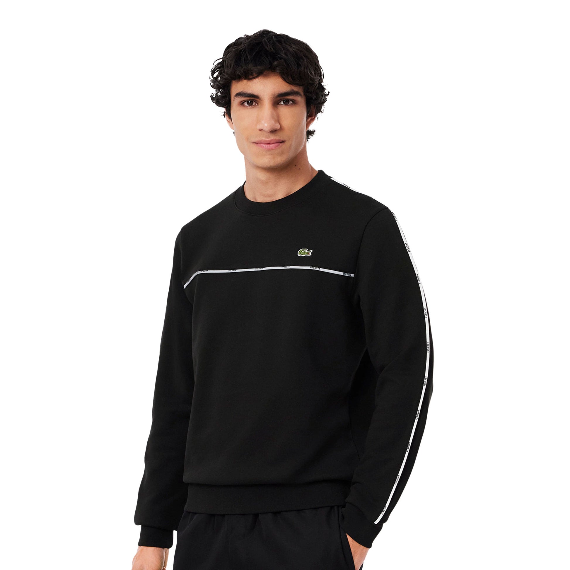 Lacoste Logo Trim Fleece Sweatshirt Black  - SH9818-031