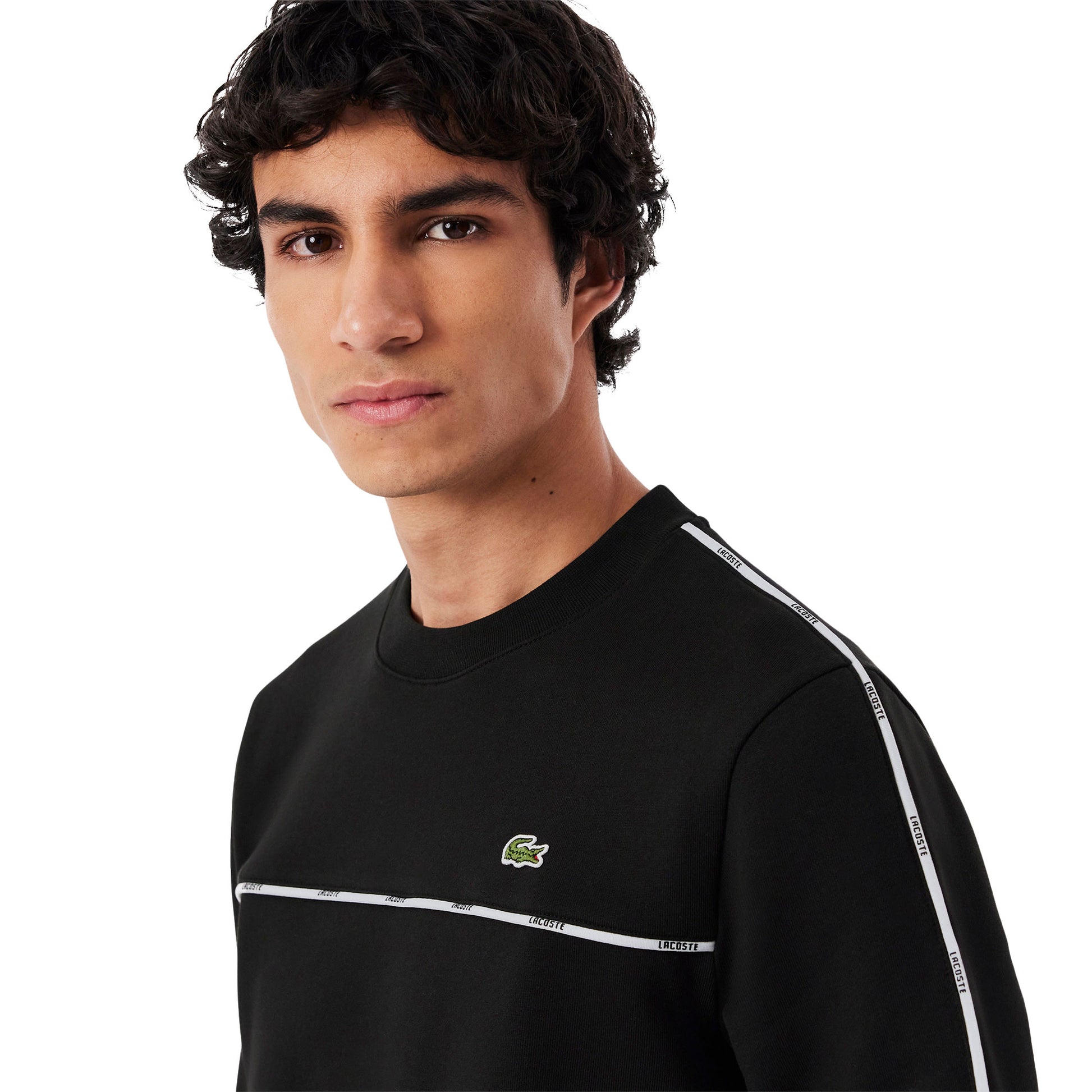 Lacoste Logo Trim Fleece Sweatshirt Black  - SH9818-031