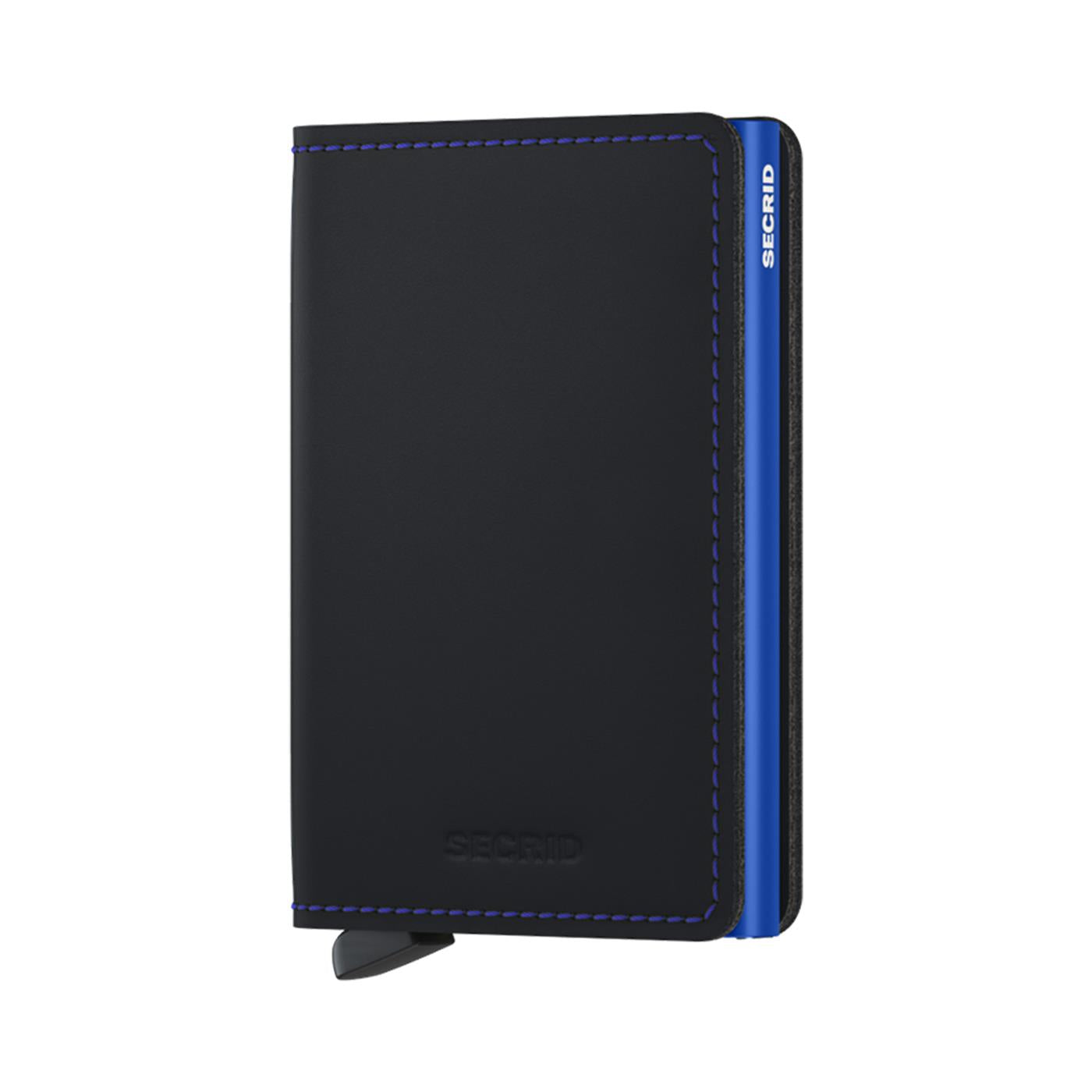 Secrid Slimwallet Matte Black & Blue  - SMBLACKBLUE