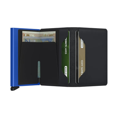 Secrid Slimwallet Matte Black & Blue  - SMBLACKBLUE