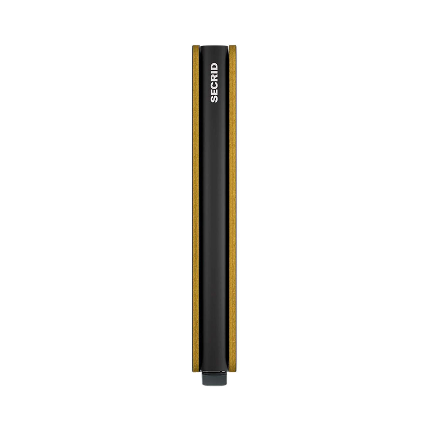 Secrid Slimwallet Matte Black & Ochre  - SMBLACKOCHRE