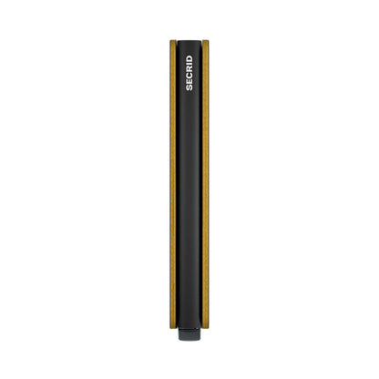 Secrid Slimwallet Matte Black & Ochre  - SMBLACKOCHRE