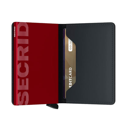 Secrid Slimwallet Matte Black & Red  - SMBLACKRED
