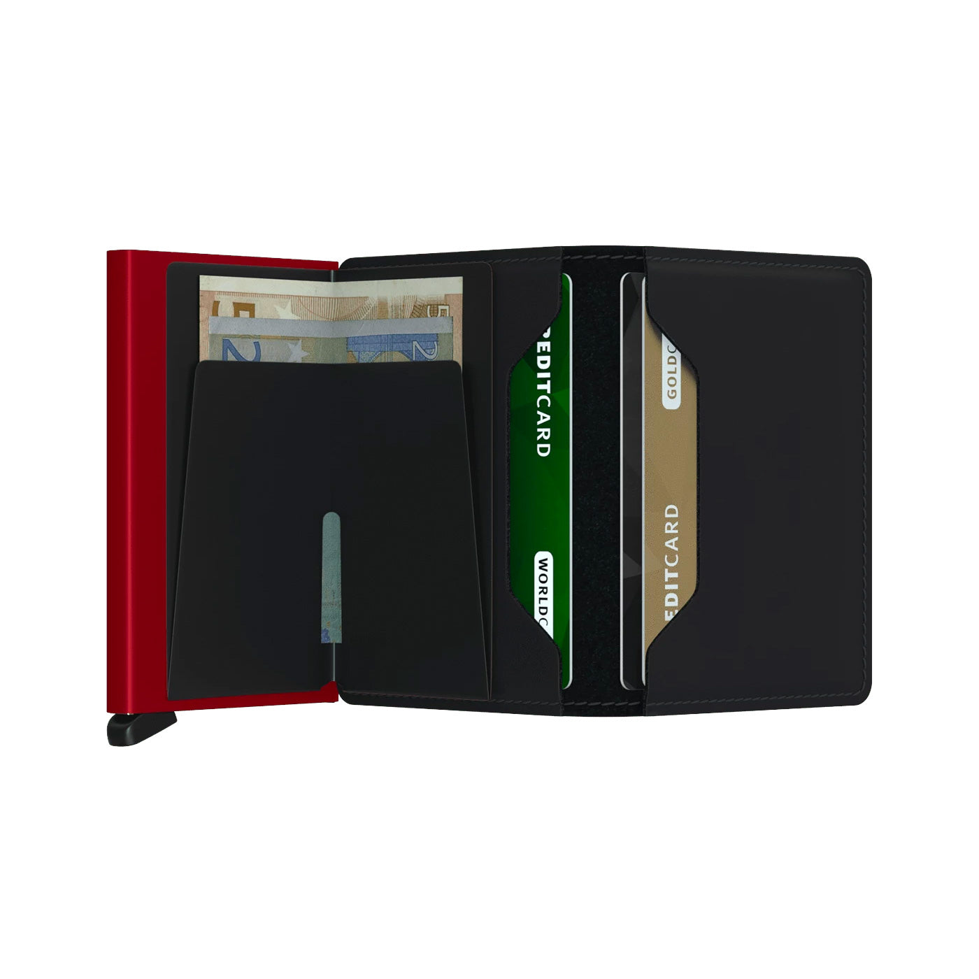 Secrid Slimwallet Matte Black & Red  - SMBLACKRED