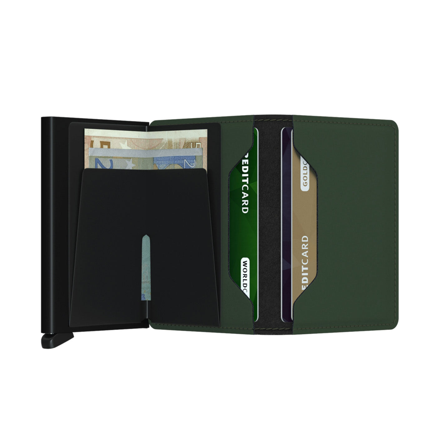 Secrid Slimwallet Matte Green/Black  - SMGREENBLACK