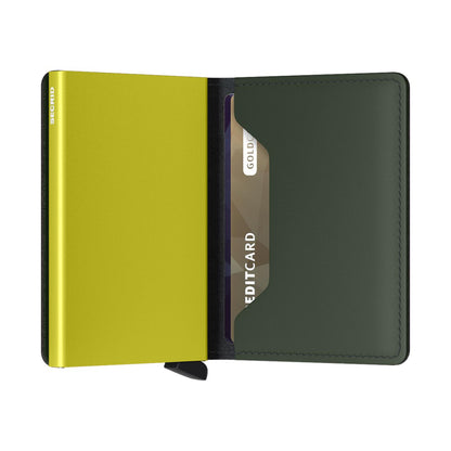 Secrid Slimwallet Matte Green & Lime  - SMGREENLIME