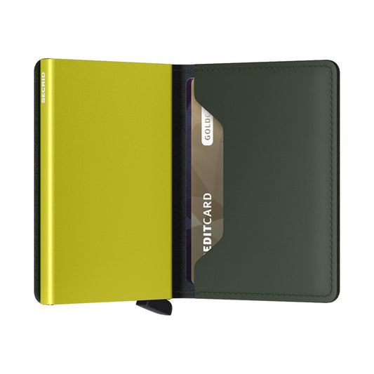 Secrid Slimwallet Matte Green & Lime  - SMGREENLIME