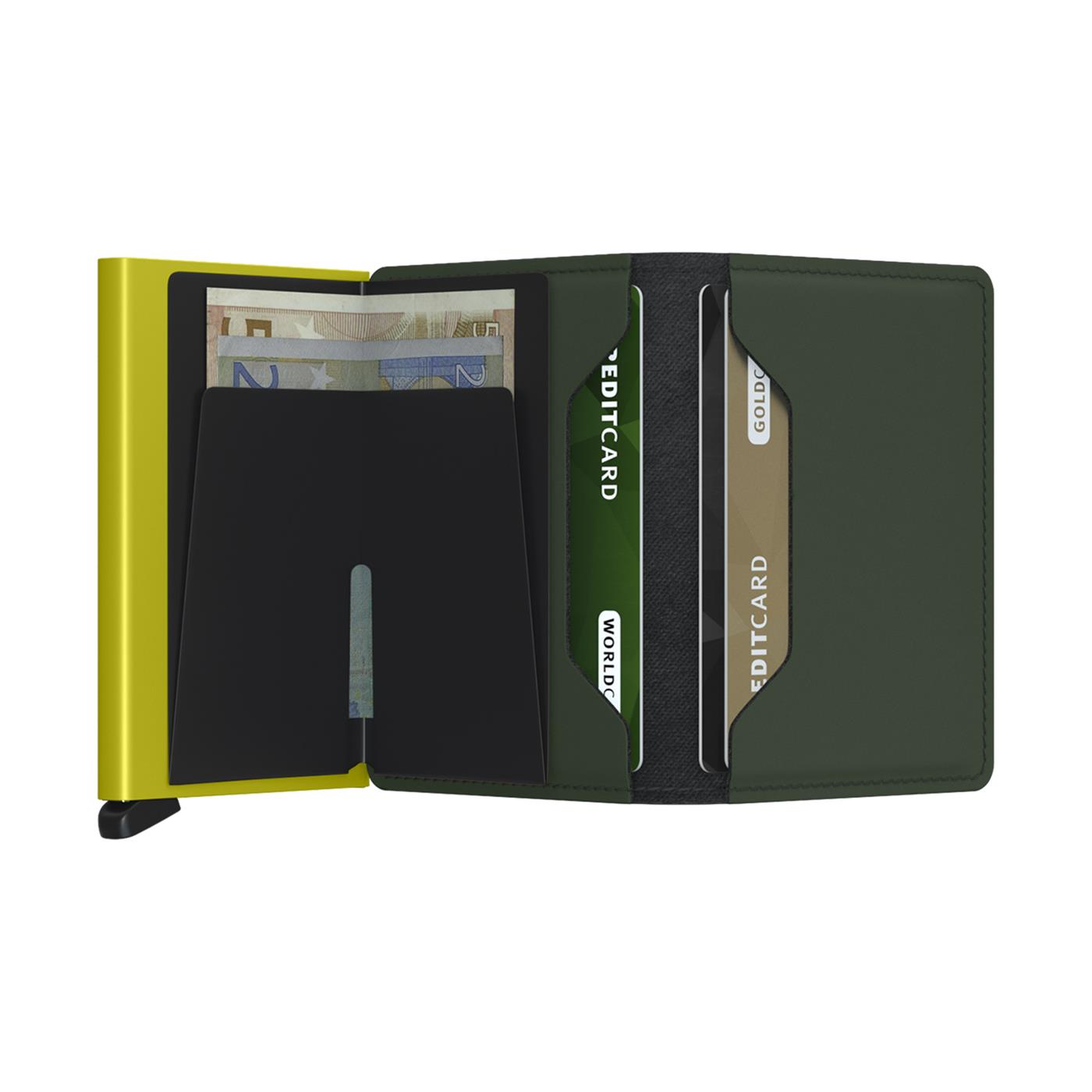 Secrid Slimwallet Matte Green & Lime  - SMGREENLIME