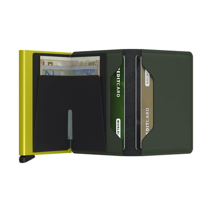 Secrid Slimwallet Matte Green & Lime  - SMGREENLIME