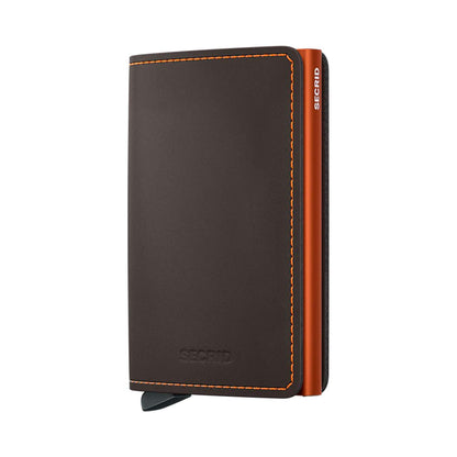 Secrid Slimwallet Matte Truffle/Orange  - SMTRUFFLEORANGE