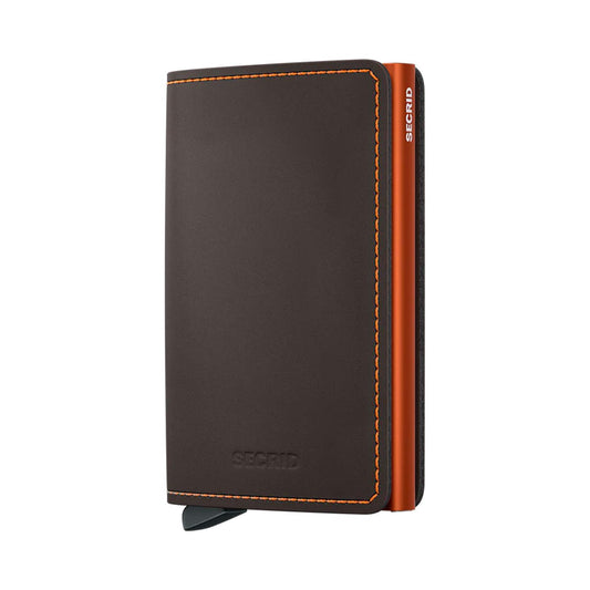 Secrid Slimwallet Matte Truffle/Orange  - SMTRUFFLEORANGE