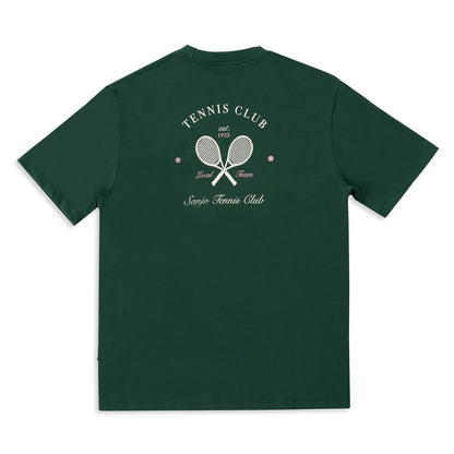 Sanjo Tennis Club T-Shirt Bottle Green  - SS24_1TC_018