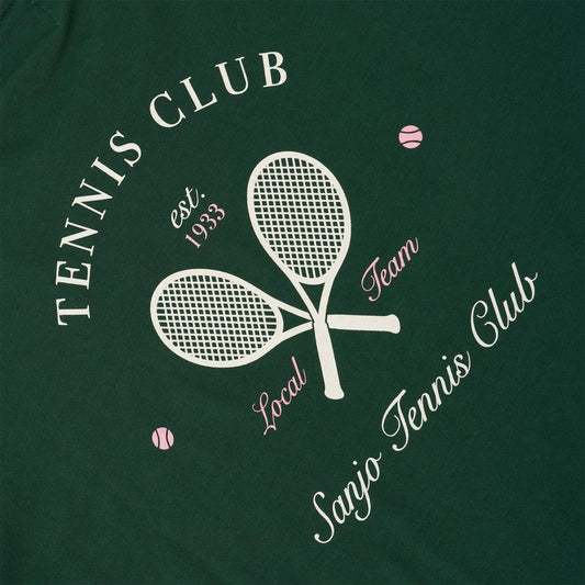 Sanjo Tennis Club T-Shirt Bottle Green  - SS24_1TC_018