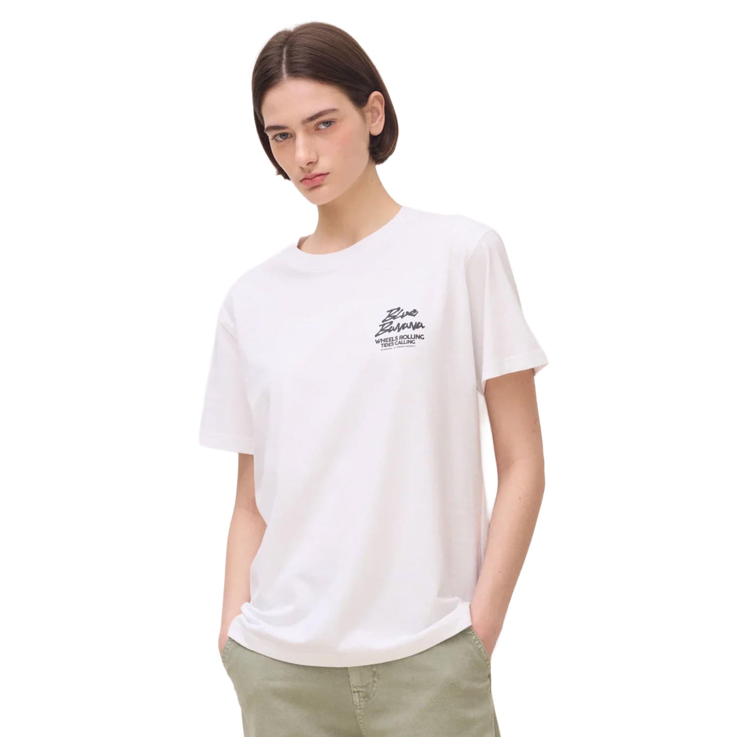 Blue Banana Drive Tee White  - SS26UG011DRVWH00