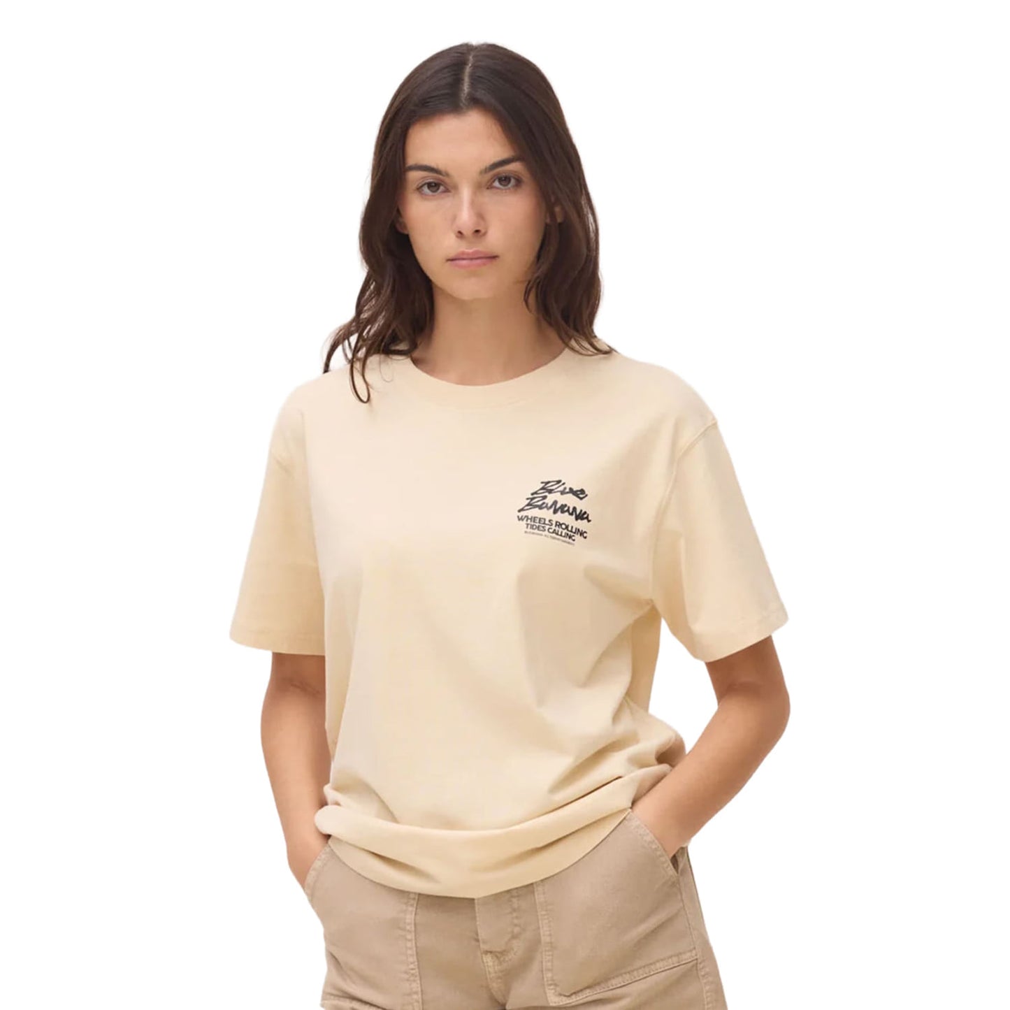 Blue Banana Drive Tee Beige  - SS26UG011DRVYL06