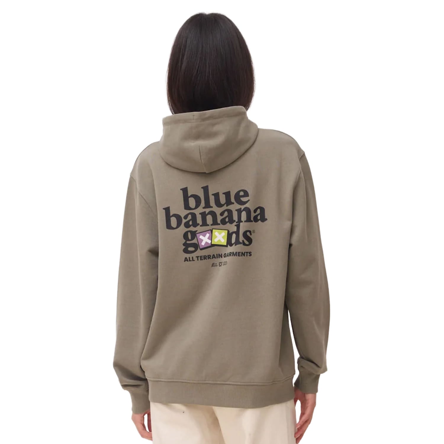 Blue Banana Goods Full Zip Hoodie Olive Green  - SS26UG017GOOGR06